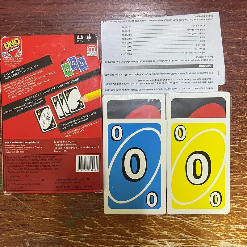 UNO Card Game with 112 Cards and Instructions, for Players 7 Years Old and Up, Great Gift for Kid, Family & Adult Game Night