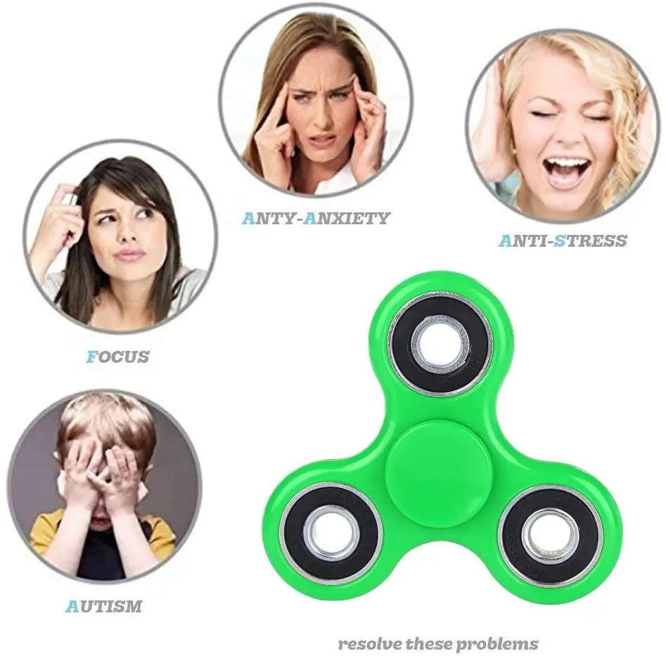 ABS Fidget Spinner EDC Spinner For Autism ADHD Anti Stress Tri-Spinner High Quality Adult Kids Funny Toys