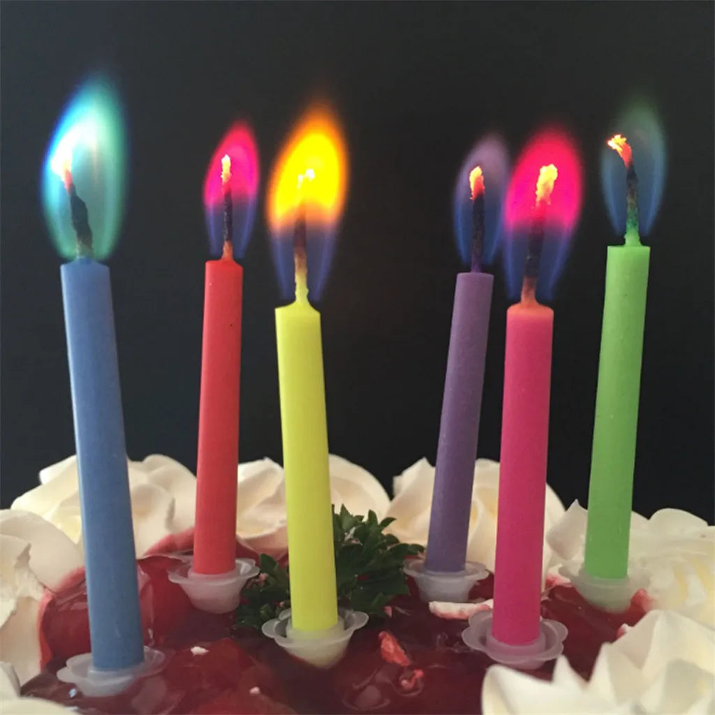 New Creative Happy Birthday Candle 5pcs Party Festival Colorful Flames Colored Flame Cake Candle Birthday Party Kids Diy свечи