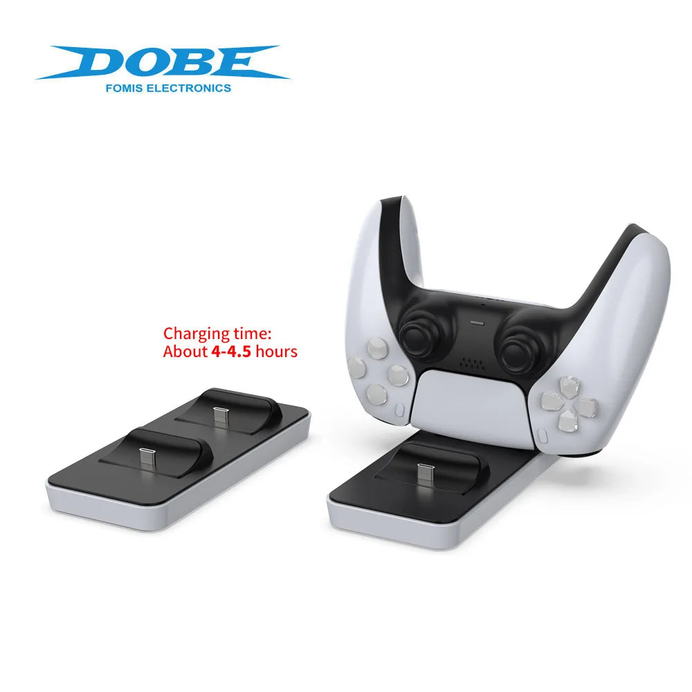 DOBE Wireless Charging Dock for PS5 Console Gamepad Controller  Gamepad Charger Dual Handle Charger Base Gaming Accessory