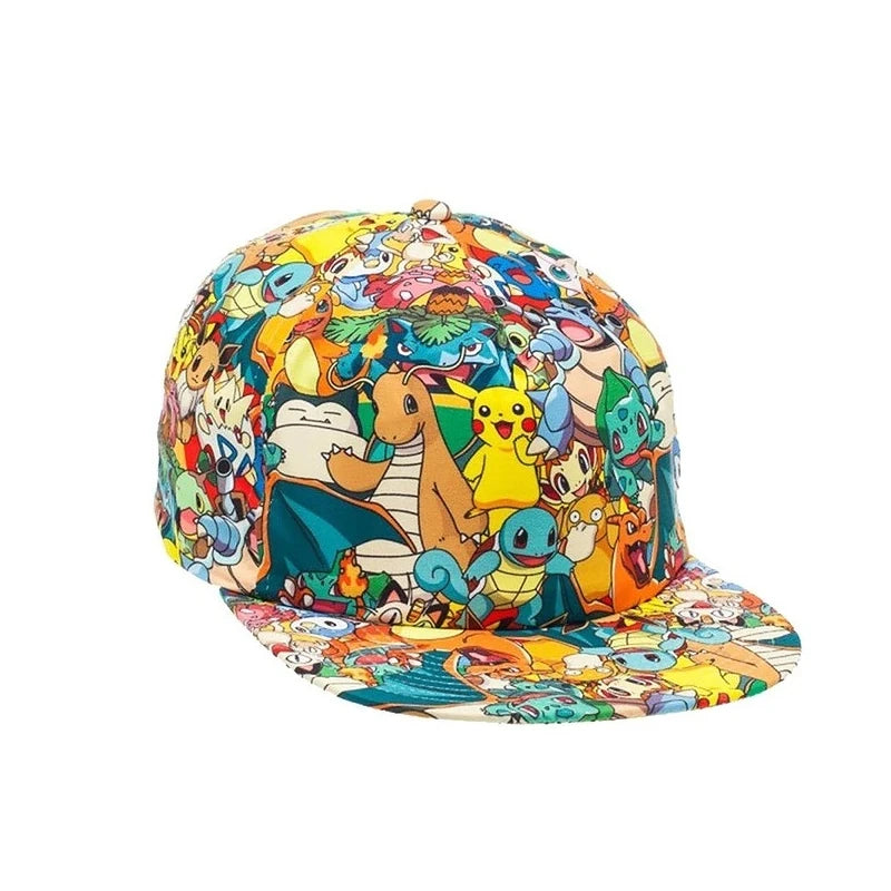 Anime Figure Pokemon Baseball Cap Pikachu Hat Adjustable Pokemon Cosplay Hip Hop Cartoon Hats Boy Girl Kids Birthday Gift