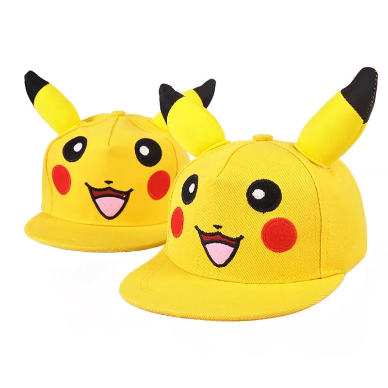 Anime Figure Pokemon Baseball Cap Pikachu Hat Adjustable Pokemon Cosplay Hip Hop Cartoon Hats Boy Girl Kids Birthday Gift