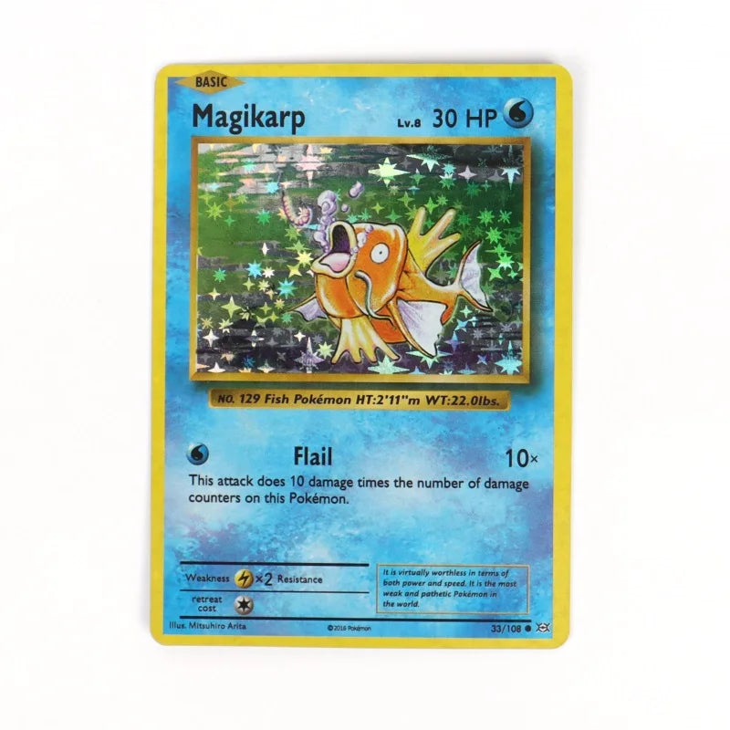 English Pokemon Card 1996 Year Shining Charizard Pikachu Mewtwo trade Card Kids Pokemon Toy