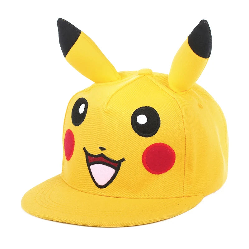 Anime Figure Pokemon Baseball Cap Pikachu Hat Adjustable Pokemon Cosplay Hip Hop Cartoon Hats Boy Girl Kids Birthday Gift