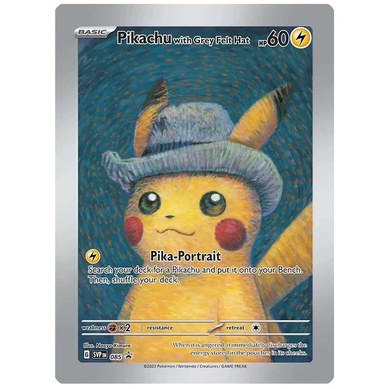 18pcs/Set Pokemon Van Gogh Museum Pikachu Collection Cards DIY Classic Single Game Anime Self Made Gift Toys