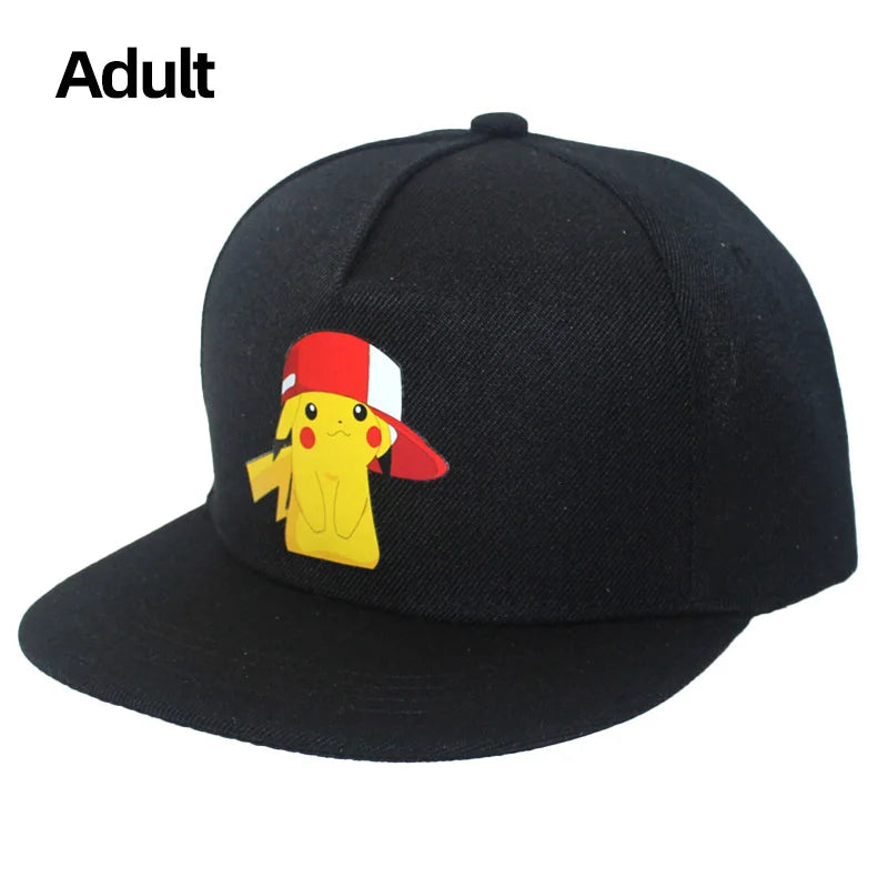 Anime Figure Pokemon Baseball Cap Pikachu Hat Adjustable Pokemon Cosplay Hip Hop Cartoon Hats Boy Girl Kids Birthday Gift