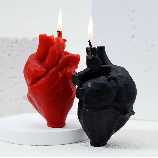 Creative diy human heart body candles halloween decor scented candles witchcraft candle colorful candles for rituals red candles