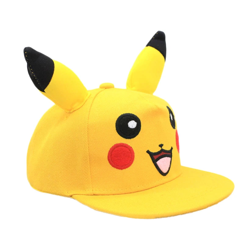 Anime Figure Pokemon Baseball Cap Pikachu Hat Adjustable Pokemon Cosplay Hip Hop Cartoon Hats Boy Girl Kids Birthday Gift