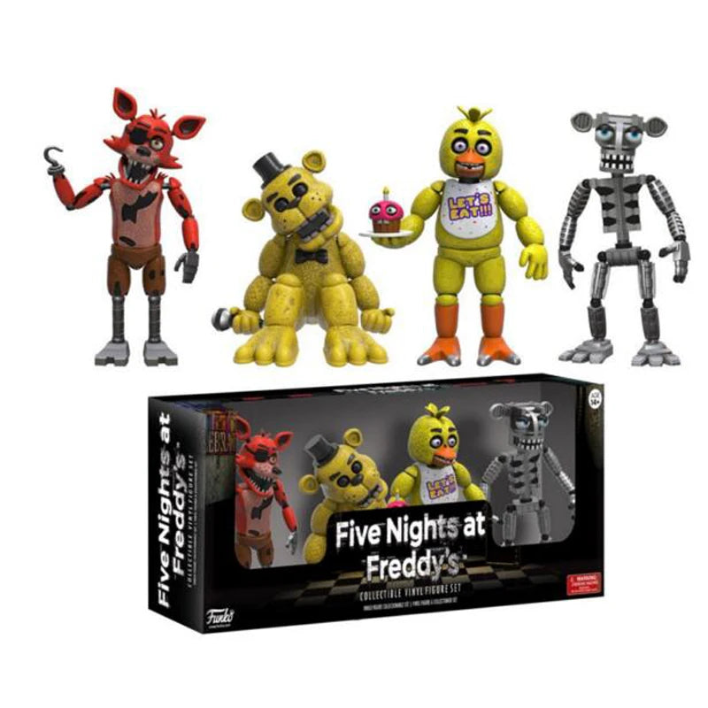 14cm FNAF Action Figure Freddy Bonnie Foxy Figures Collection Model Game Role Doll Nightmare Fredbear Movable Figurine Toys Gift